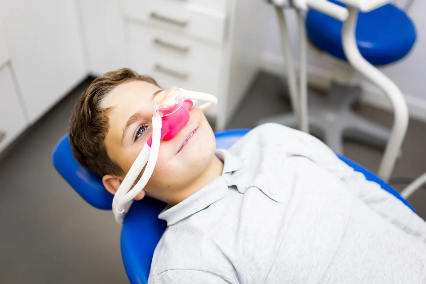 Child receiving sedation dentistry care